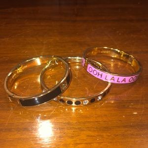 Kate space bagels. pink oh la la. Black spade